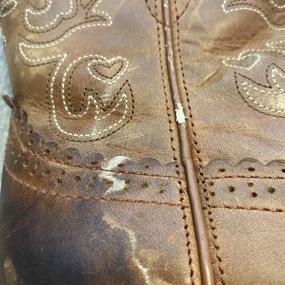 Ariat Boots Womens Size 6 Brown Leather Mid Calf Western Lug Sole 14930 - Picture 5 of 15
